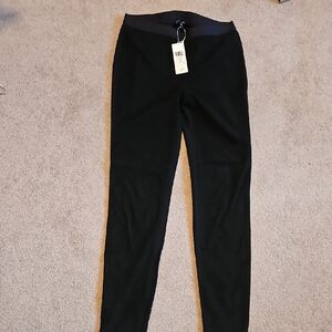 Eileen Fisher Black Stetch Suede Legging